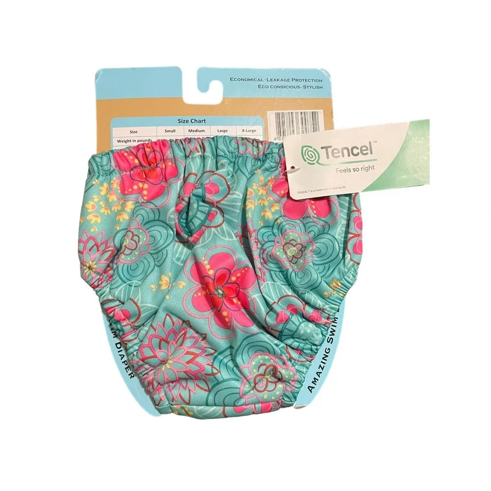 Charlie Banana Reusable Easy Snaps Swim Diaper Size L 10-27 lbs NWT